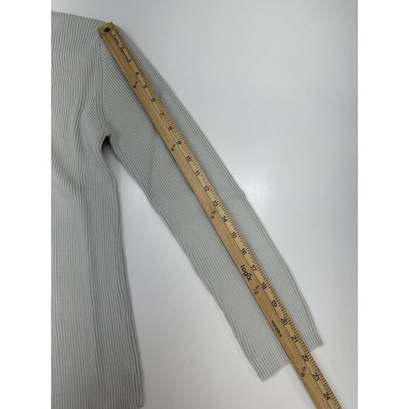 Orvis Womens Sweater Size Medium Gray Ribbed Knit Turtleneck Long Sleeve - Picture 8 of 11